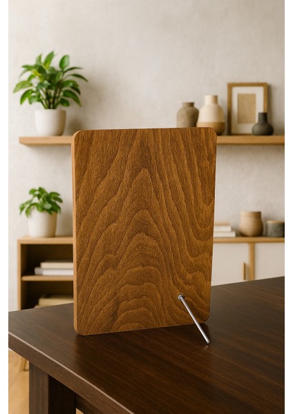 Estetik ve Minimalist Ahşap Makyaj Aynası, Masaüstü Ayna 25 x 35 cm fiyatları