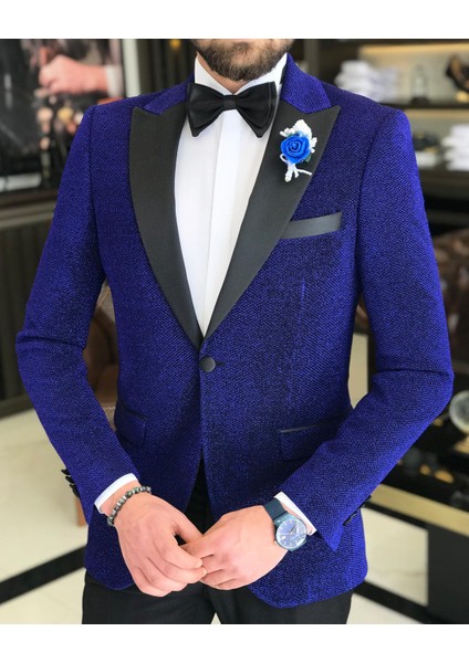 Italyan Kesim Erkek Ceket Pantolon Damatlık Set Saks T7502 fiyatları