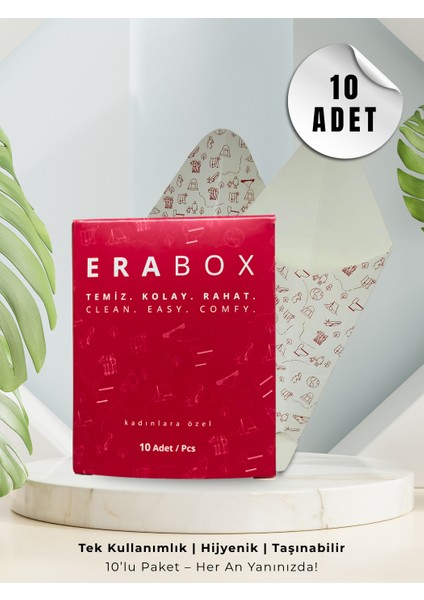 Erabox Kadın Ayakta Tuvalet Aparatı 10'lu