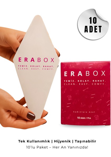 Erabox Kadın Ayakta Tuvalet Aparatı 10'lu indirimleri
