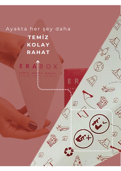 Erabox Kadın Ayakta Tuvalet Aparatı 10'lu