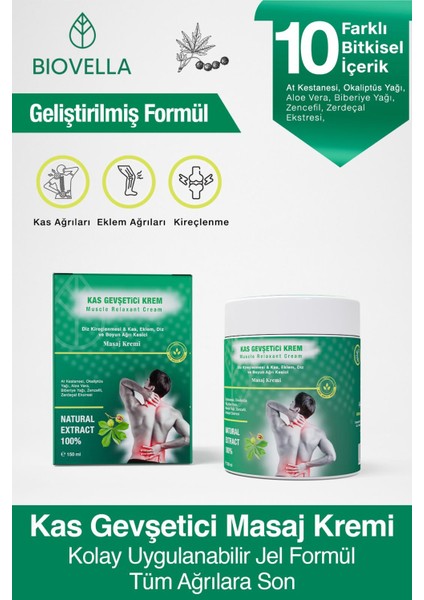 Kas Gev.şetici Masaj Kremi Ağr.ı Kremi Geliştirilmiş Formül 150ML