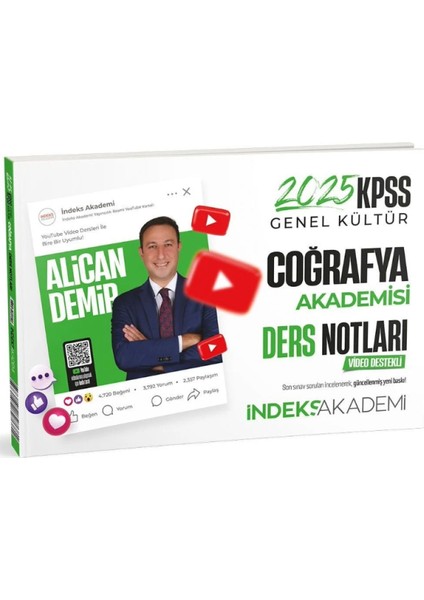Indeks Akademi Yayıncılık 2025 Kpss Coğrafya Akademisi Video Ders Notları – Alican Demir