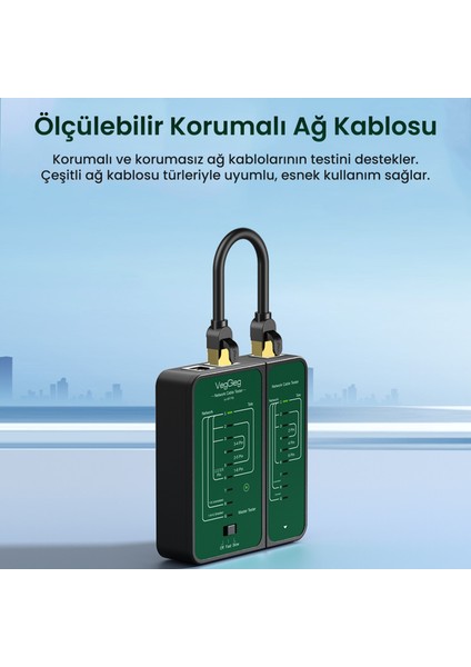 RJ45 RJ11 Uyumlu Cat6 Cat7 Cat8 Poe Destekli Network Ethernet Test Cihazı modelleri