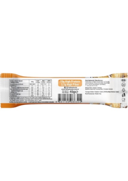 Yüksek Protein Bar - Yer Fıstıklı ve Kakaolu 45 gr fiyatları