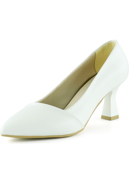 Laura Beyaz Zarif Gelinlik Sivri Burun Topuklu Ayakkabı fiyatları