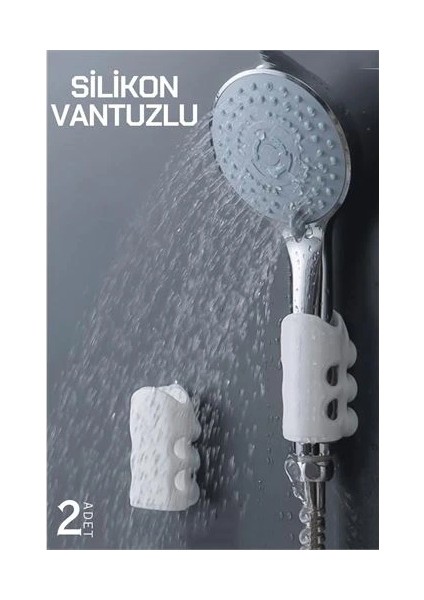 Duş Başlığı Tutucu Vantuzlu 2 Adet
