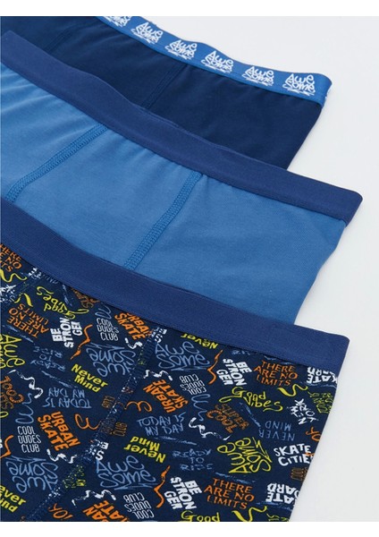 Lcw Kids Lacivert Baskılı Erkek Çocuk Boxer 3'lü modelleri