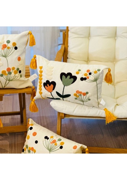 4’lü Punch Işlemeli Premium Nakışlı Dal Çiçek Temalı Dekoratif Kırlent Kılıfı indirimleri