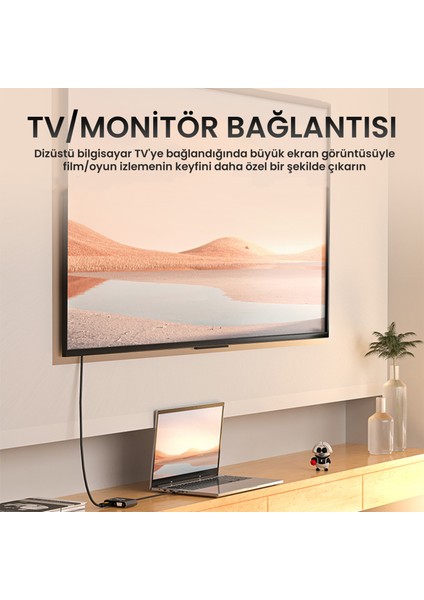 Usb-A To 4K 30Hz HDMI ve 1080P 60Hz VGA Görüntü Çevirici Kablo indirimleri