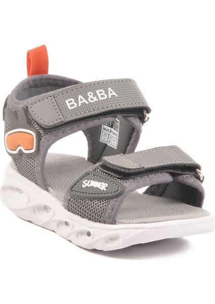 Füme Cırtlı Işıklı Kız Bebek Sandalet 018127 B modelleri
