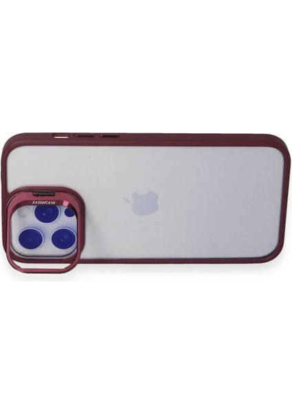 Joko iPhone 13 Pro Max Kılıf Roblox Lens Standlı Kapak - Bordo