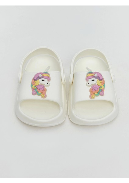 Lcw Steps Beyaz Baskılı Kız Bebek Sandalet modelleri