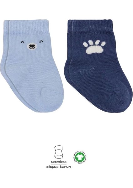 Bfs Bistyle Bear Penye Soket Çorap 2'li BS10116 Mavi