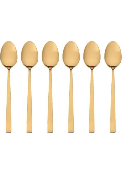 Mat Altın Çay Kaşığı 11 cm 6 Adet