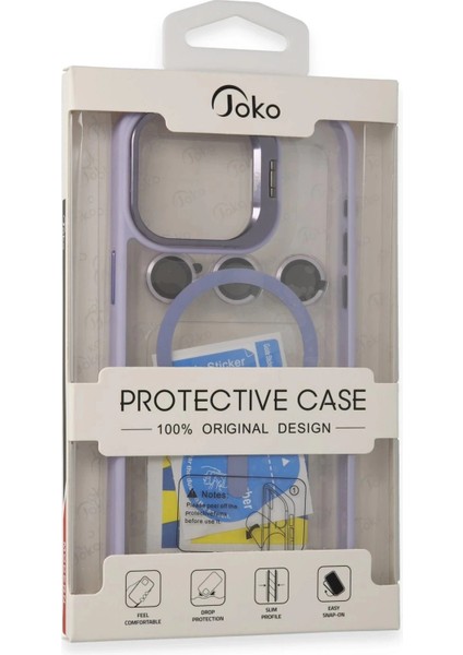 Joko iPhone 14 Pro Kılıf Roblox Lens Magsafe Standlı Kapak - Lila