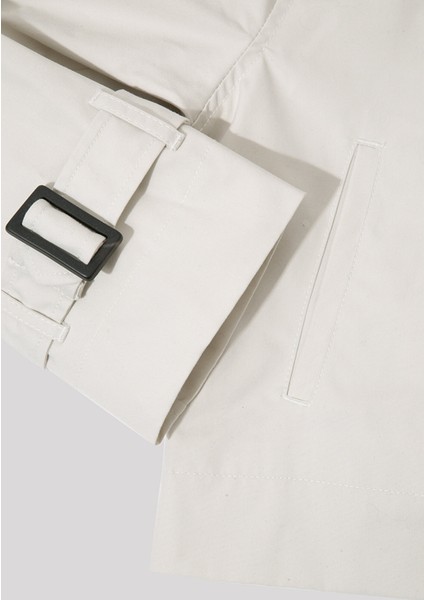 Bej Crop Trençkot 1110376-70134