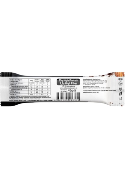 Yüksek Protein Bar - Bade ml i ve Kakaolu 45 gr fiyatları