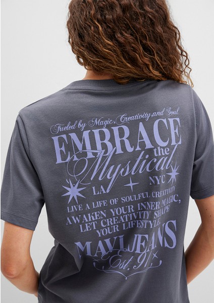 Baskılı Lacivert Tişört 1613487-87828 fiyatları