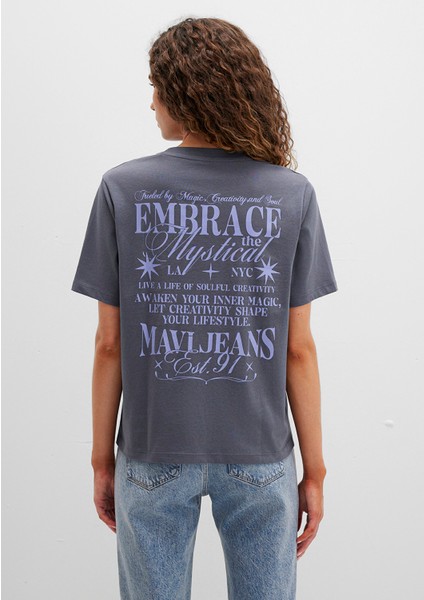 Baskılı Lacivert Tişört 1613487-87828 indirimleri