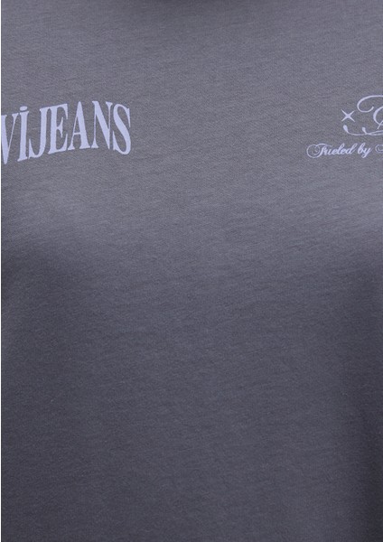 Baskılı Lacivert Tişört 1613487-87828