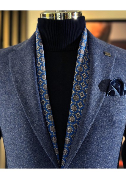 Terziademaltun Italyan Stil Slim Fit Mono Yaka Kaşe Erkek Ceket Mavi T10929 fiyatları