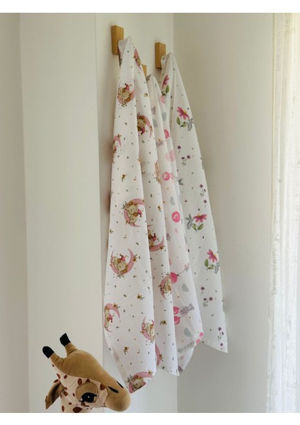 Ftbabycollection Pamuk Müslin Bebek Battaniyesi 3'lü Set Oeko- Tex Sertifikalı Müslın örtü 80 x 90 cm fiyatları