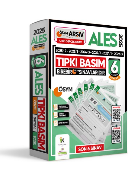 2024 ALES ÖSYM Tıpkı Basım Çıkmış Soru 6lı Deneme Paketi Video ve Dijital Çözümlü Türkiye Geneli fiyatları