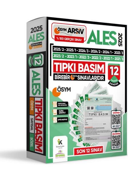 2025 ALES ÖSYM Tıpkı Basım Çıkmış Soru 12li Deneme Paketi Video ve Dijital Çözümlü Türkiye Geneli fiyatları