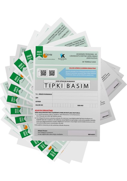 2025 ALES ÖSYM Tıpkı Basım Çıkmış Soru 12li Deneme Paketi Video ve Dijital Çözümlü Türkiye Geneli modelleri