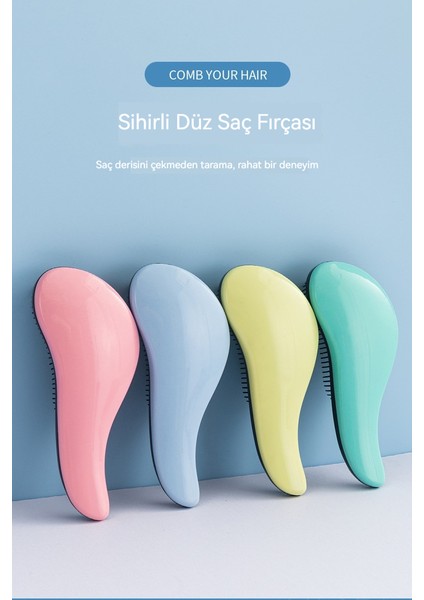 Düğüm Önleyici Yumuşak Dişler Kafa Masajı Hava Yastığı Düz Saç Tarağı (Yurt Dışından) modelleri
