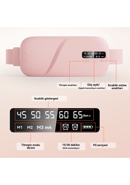 Dijital Titreşim Masajı Isıtmalı Göbek Isıtmalı Bel Kemeri (Yurt Dışından) fırsatları