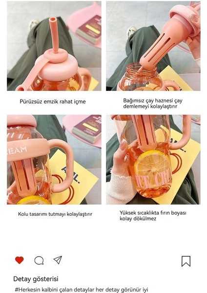 Büyük Kapasiteli Büyük Mac Büyük Ağız Pipet ile Kullanışlı Çay Sızıntısı Çay Plastik Bardak (Yurt Dışından) fiyatları