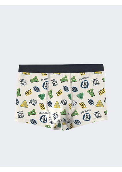 Lcw Kids Ekru Baskılı Erkek Çocuk Boxer 3'lü modelleri
