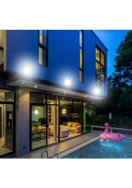 300W LED Projektör | Beyaz Işık | Bahçe, Halı Saha, Dış Mekan Aydınlatma | IP66 Su Geçirmez