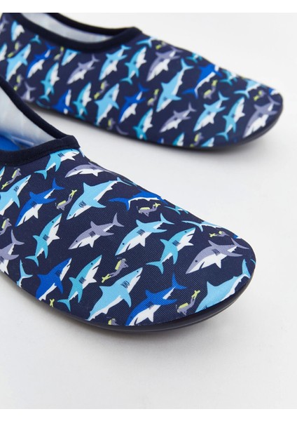 Lcw Steps Lacivert Köpek Balığı Baskılı Erkek Çocuk Deniz Ayakkabısı modelleri