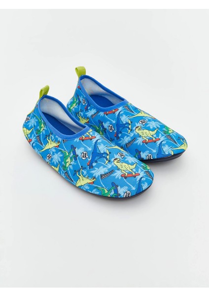 Lcw Steps Mavi Baskılı Erkek Çocuk Deniz Ayakkabısı