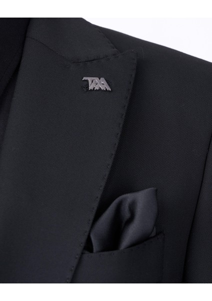 Italyan Stil Slim Fit 8 Drop Ceket Yelek Pantolon Takım Elbise Siyah T12730 fırsatları