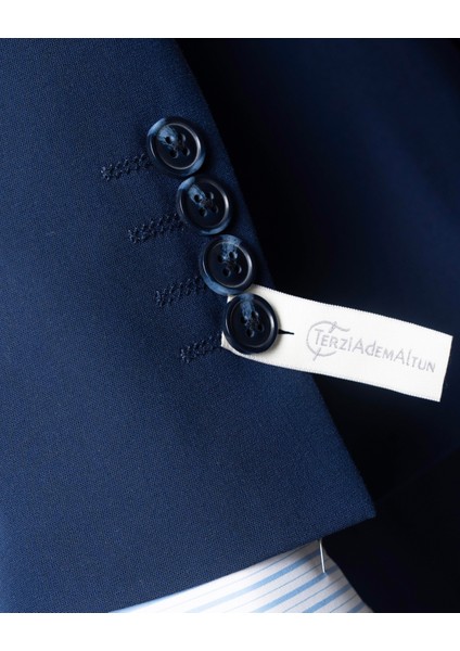 Italyan Stil Kruvaze Ceket Pantolon Takım Elbise Lacivert T14117 fırsatları