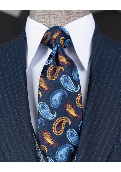 Italyan Stil Kombin Takım Elbise Ceket Yelek Pantalon Lacivert T14042 fırsatları