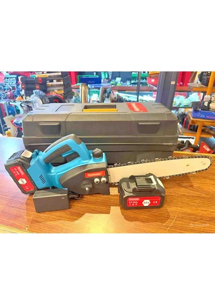 Şarjlı Zincirli Ağaç Budama Kesme Motorlu Testere Fırçasız Bahçe Ahşap Odun