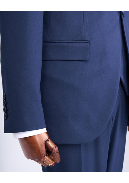 Italyan Stil Slim Fit Erkek Ceket Yelek Pantolon Takım Elbise Lacivert T13466 fırsatları