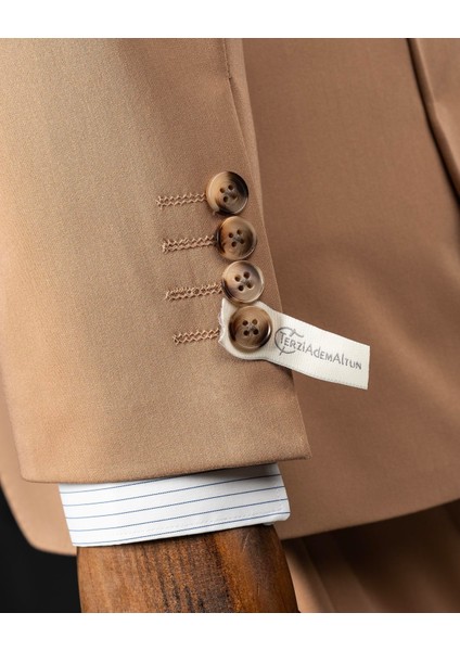 Italyan Stil Slim Fit Ceket Pantalon Takım Elbise Camel T14000 indirimleri