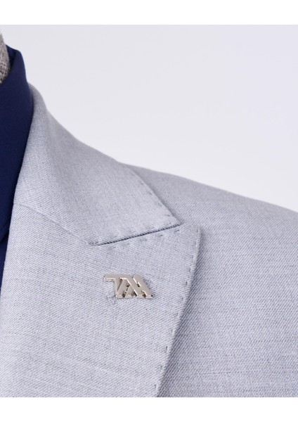 Italyan Stil Slim Fit 8 Drop Ceket Yelek Pantolon Takım Elbise Gri T12634 modelleri