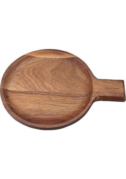 Ahsap Sunum Tabak 26 cm Tekli