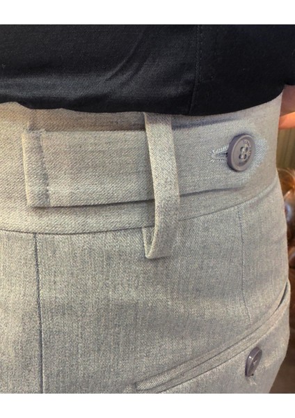 Italyan Stil Slim Fit Erkek Pileli Kumaş Pantolon Gri T5286 indirimleri