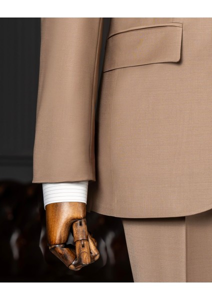 Italyan Stil Ceket Pantolon Takım Elbise %88 Yünlü Kahverengi T14162 fırsatları