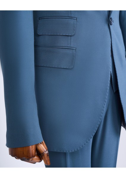 Italyan Stil Slim Fit 8 Drop Ceket Yelek Pantolon Takım Elbise Yeşil T12631 fırsatları