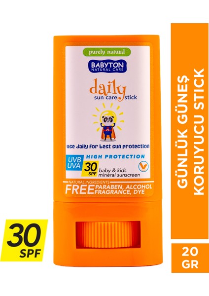 Doğal Güneş Koruyucu Stick 30 SPF 20 gr