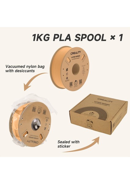 Hyper Pla Şeftali Tozu Filament 1.75MM 1kg - indirimleri